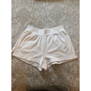 Anthony Thomas Melillo ATM TOWEL TERRY PATCH POCKET SHORTS, White, Small